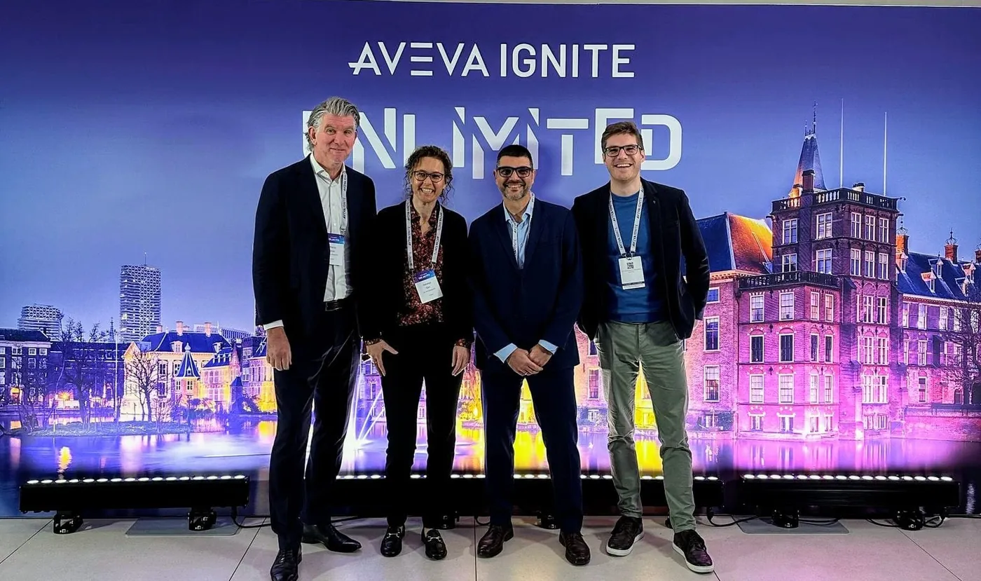 Marco, Natasja, Alvaro and Max at the AVEVA Sales Kick Off
