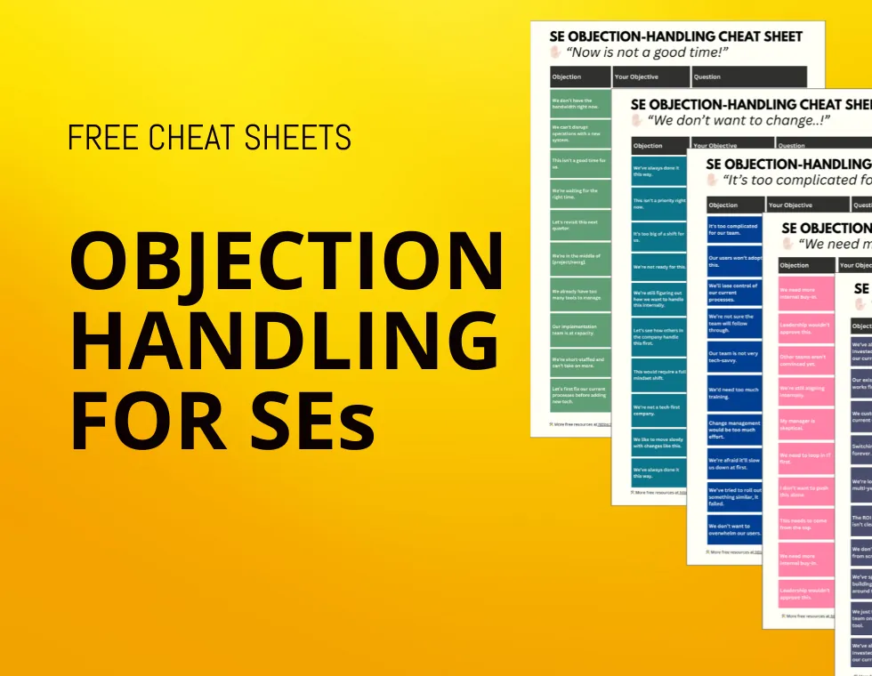 Objection Handling Cheat Sheet for SEs