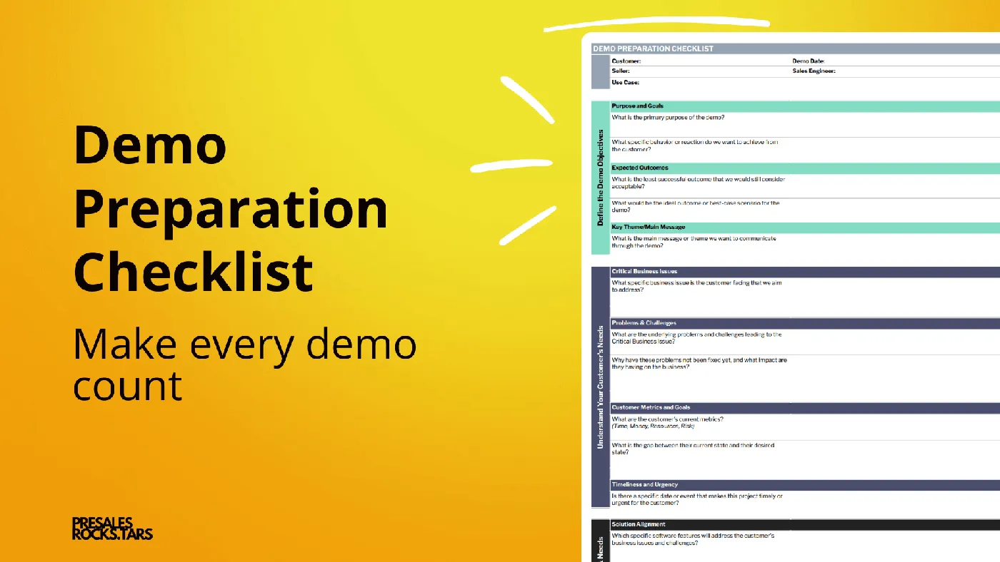 Product Demo Checklist