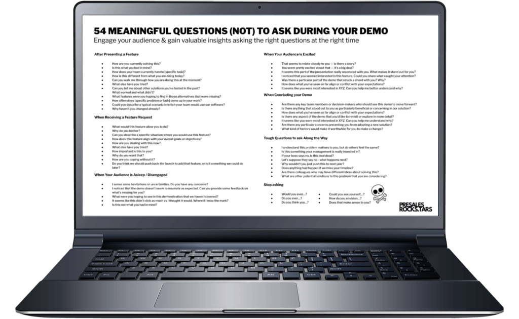 Cover of the free demo questions cheat sheet for solution engineers